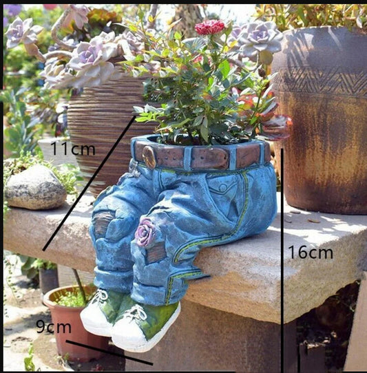 Garden Art Jeans Garden Decoration Flower Pot