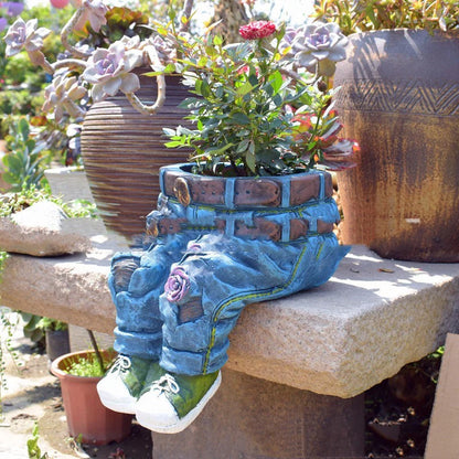 Garden Art Jeans Garden Decoration Flower Pot